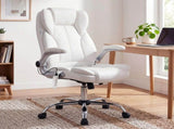Artiss 8 Point Massage Office Chair PU Leather White MOC-1223-WH