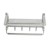 15.7in Bathroom Shelf Wall Mounted 201 Stainless Steel Waterproof Corrosion Prevention Towel Rack V1294-YM0703-3112230026411