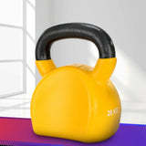 Everfit 20kg Kettlebell Set Weightlifting Bench Dumbbells Kettle Bell Gym Home FIT-K-KB-20KG-YE