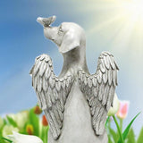 Garden Resin Statue Butterfly Angel Dog Sculpture Pet Dog Memorial Statue for Outdoor Garden Yard V1294-YM0721-10126668