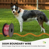 300m Boundary Wire - Solid Copper Dog Fence Underground Invisible Red Cable V238-SUPDZ-28406858055760