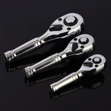 Ratchet Set, 1/4", 3/8", 1/2" Drive Ratchet Handle Wrench 72-Tooth Quick-Release Reversible, Gift V1192-AZ-W-2988