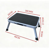 Compact Folding Carbon Steel Step Stool, Heavy Duty 150kg Capacity Step Stool with Non-slip Grooved V888-ELOSUNG55147