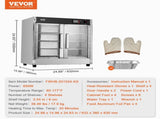 Hot Box Food Warmer, 4-Tier Concession Warmer with Water Tray, 4 Pans, Glass Double-door and V952-XXSPBWJ4CTMMFFLR5V3