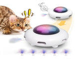 Smart Electric UFO Automatic Cat Toy - Self-Playing Teaser with 5 Rotating Feathers & Intelligent V888-ELOSUNG42779
