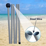 210*170*150CM 4 Poles Beach Tent Shade Canopy with UPF50 Protection Sun Shelter Portable Camping V1107-132-49447-GRN1