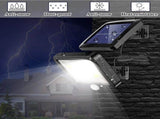 2 Pack 56 LED Outdoor Solar Lights with Motion Sensor IP65 Waterproof and 5M Cable, 120 Degree Angle V1237-ZY-522-0083