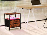Levede LED Bedside Table with 2 Drawers Power Outlets NI1059-OA-AU_NZ