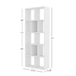 12 Cube Storage Organizer Wood Bookcase Cabinet Bookshelf Storage Wall Shelf Organizer Display Stand V485-SKUH54669-WH