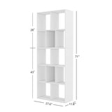 12 Cube Storage Organizer Wood Bookcase Cabinet Bookshelf Storage Wall Shelf Organizer Display Stand V485-SKUH54669-WH