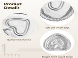 250PCS Disposable Aluminum Foil Trays, Mini Heart-shaped Food Pans for Seafood, Grillable Tinfoil V1192-AZ-W-18311