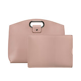 Pink Elegant PU Leather Laptop Handbag & Sleeve - Protective and Stylish Laptop Case with Adjustable V888-ELOSUNG21208