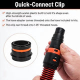 Dust Hose Adapter Kit for Most Woodworking Power Tools,,and Shop Vacuums, for Dust V1366-AZ2-W-14475