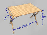 3 Chairs & 1 Table Set Bamboo Camping Folding Portable Outdoor Picnic Travel BBQ V563-MD-020MN_019M-NW__SET3