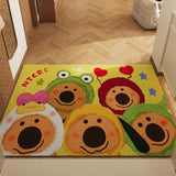 Group Photo Of Dogs Set of 2 Cartoon PVC Coil Entrance Mats - Non-Slip Dirt Trapping Door Mats V888-ELOSUNG28015