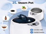 Devanti Portable Steam Sauna Tent 1000W 2L Steamer Pot Personal Home SPA Timer ST-SAU-2L-100-GY
