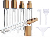 15-Piece/3-Set Gold Premium Glass Travel Perfume Atomizer Set - 10ml Portable Refillable Sprayers V888-ELOSUNG45751
