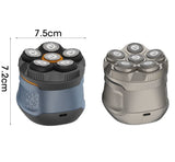 Blue Men's 6D Magnetic Rotary Head Shaver for Wet/Dry Use - Professional Electric Bald Head Shaver & V888-ELOSUNG45107