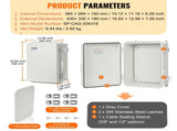 Outdoor Electrical Junction Box, 430 x 330 x 180 mm, ABS Plastic Electrical Enclosure Box with V952-SLJXHABS16X1GLKCVV0