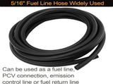 5/16" ID Fuel Line Hose SAE 30R7, 150 psi 25' Length Fuel Hose V1258-DP02-WO-278