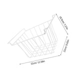 White Metal Freezer Baskets Wire Storage Bins for Efficient Organizing V1192-AZ-W-24831