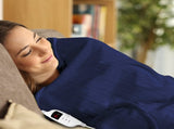 Laura Hill Electric Heated Blanket Throw Soft Coral Fleece w/ 9 Heat Settings - Blue THRG-KH-BU