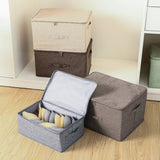 SOGA 2X Coffee Large Portable Double Zipper Storage Box Moisture Proof Clothes Basket Foldable Home SBOX026X2