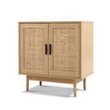 Artiss Rattan Buffet Sideboard 2 Doors - BRIONY Oak FURNI-E-RAT-SID90-WD