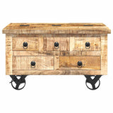 Coffee Table Rough Mango Wood 70x70x40 Cm 43_243979
