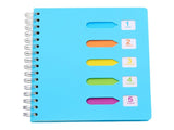 5 Subject College Ruled,Small Spiral 5x7 with Removable Divider Tabs, Lined Spiral V1189-LWWAL-20260401-06162