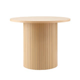 Artiss Coffee Table Round Fluted FUR-Y-COF-01-WD