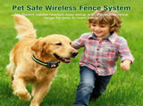 Wireless Dog Fence & Training System with 2.4GHz Remote Control, Adjustable Static Stimulation, V1341-ZY-M3MSDXGE-BLACK