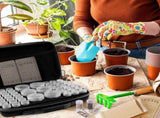 48 Slots Seed Storage Organizer with Seed Jars, Label Stickers and Funnel, Garden Seed Saving Box V1237-ZY-924-154