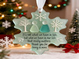 Snowflake-Shaped Sea Glass Thank You Keepsake, Sea Glass Friendship Snowflake Ornament, Hand-Made V1366-AZ2-W-11421
