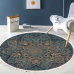 SOGA 120cm Mandala Pattern Circle Area Rugs for Living Room Lounge, Anti-slip Doormat, Home Decor CARPETYH40