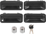 Exterior Door Handle w/Lock Cylinder & Keys for Chevy C1500 C2500 C3500 K1500 K2500 K3500 GMC Yukon V1258-DP02-C-851