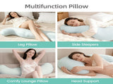 Pea Pod Shape Body Pillow for Adults Full-Body Support Side Sleeper Pillow, Pregnancy & Back Pain V1107-CS-WDJRTBZ