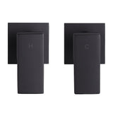 Bathroom Shower Bath Hot and Cold Square Mixer WATERMARK Certified in Black V63-847901