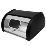 Bread Bin Bread Box Bread Holder Storage Container With Small Window for Kitchen Countertop Black V1294-YM0703-3117230095611