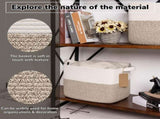 Woven storage basket - cotton rope basket for closet organizer - square shelf basket for toys V1259-DP01-BO-183
