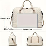 Luxury Duffle Bag Oversized Duffle Travel Bag Gym Bag Multiple Compartments Wet - Mist blue - Size V1106-127-81999-MIS-01
