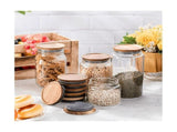 12Pcs 3.5 Inch Wide Mouth Jar Lids Reusable Canning Wooden with Airtight Silicone Seal V1369-AZ3-W-11674
