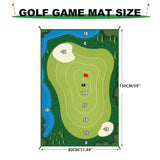 The Indoor Casual Golf Mat Game Set Stick Chipping Cage Games With 16 Grip Balls V201-W12810908