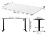 Levede Motorised Standing Desk Adjustable 140cm White 1000x 1MM DH4948-140S-BKWH