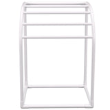 VEVOR Pool Towel Rack, 5 Bar, Milky, Freestanding Outdoor PVC Curved Poolside Storage Organizer, V952-MJJBSSXGBDDW52IAUV0