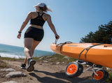 Kayak Cart, 90 kg Load Capacity, Foldable Kayak Trolley with 25.4 cm Solid Rubber Tires & 1 Ratchet V952-SPSPHTTC10IN3S906001V0