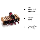 Wine Racks Countertop Bottle Holder- 2 Tier 8 Bottle Wood Wine Storage Racks Small Wine Rack V1366-AZ2-W-21751