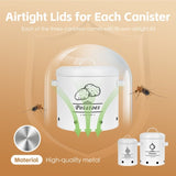 3 pcs Galvanised Iron Fruit Vegetable Storage Tins V915-KU0338