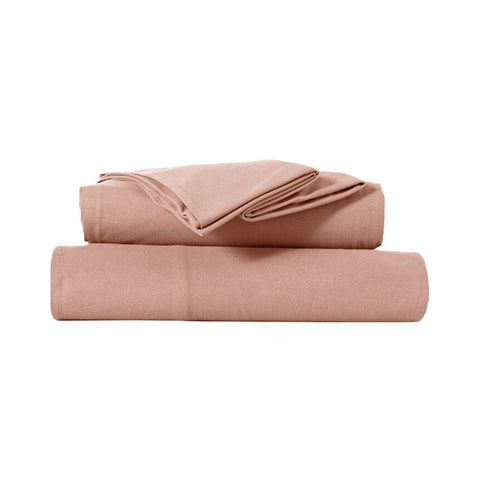 Kingtex Ultra-Soft Micro Flannel Sheet Set 40 cm Wall Rose Pink Single V442-KIT-SHEETS-MF2023-ROSEPINK-SB