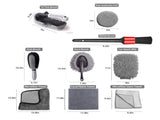 Type A 9-Piece Car Wash Tool Kit - Tire & Wheel Brushes, Wash Mitt, Microfiber Towels, and Wax V888-ELOSUNG17071